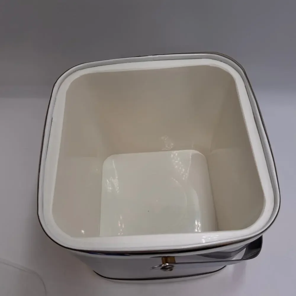 Vintage Culver Brushed Aluminum Ice Bucket Clear Acrylic Lid Barware USA
